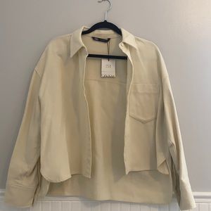 Never worn cream Zara button up.